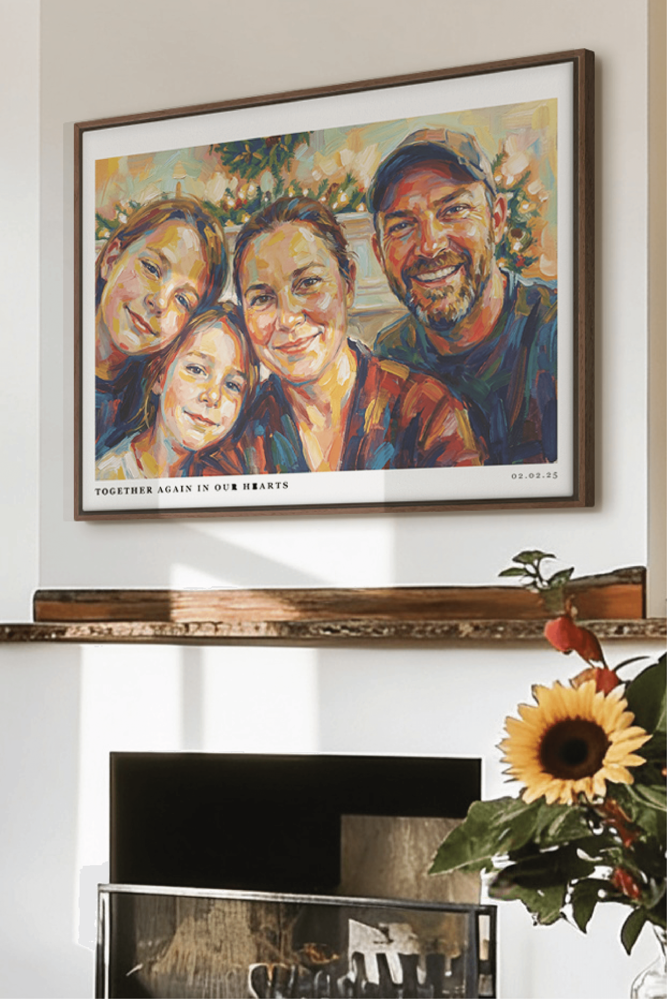 Couple portrait personalized artwork