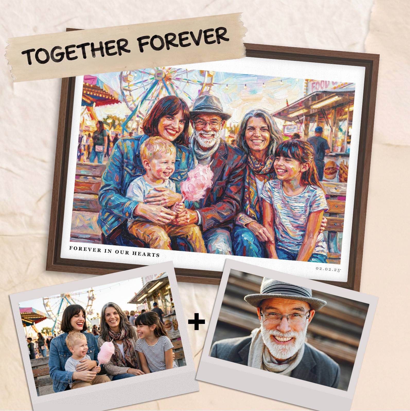 Family portrait personalized artwork